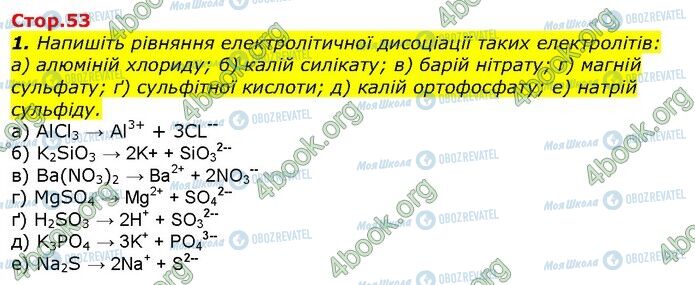 ГДЗ Хімія 9 клас сторінка Стр.53 (1)